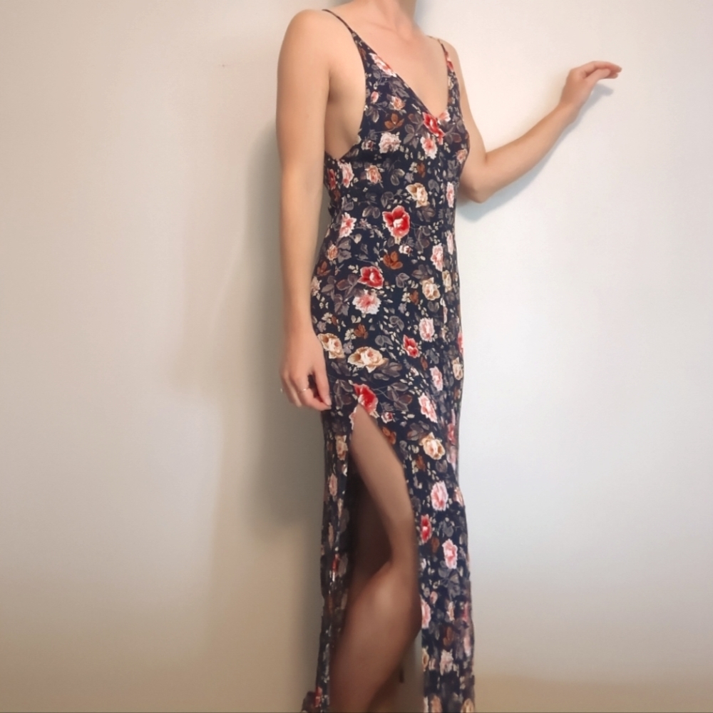 Floral sexy beach maxi dress